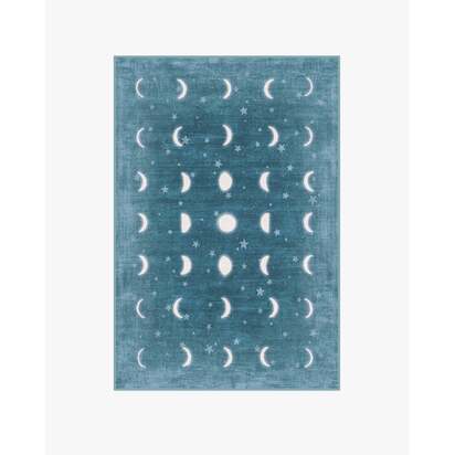 To The Moon And Back Soft Teal Rug by Humberto Leon - 120 x 185 cm - All-In-One Rug