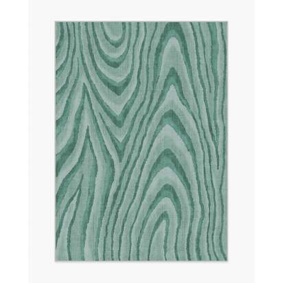 Chifa Wood Sage Flatwoven Rug by Humberto Leon - 150 x 215 cm - Rug + Pad System