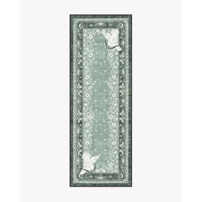 Humberto's Bandana Green Flatwoven Rug by Humberto Leon - 75 x 215 cm - Rug + Cushioned Pad System