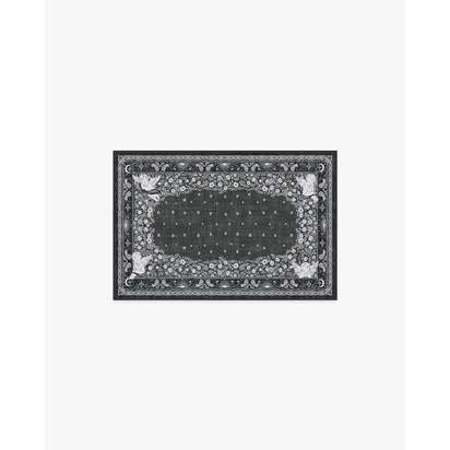 Humberto's Bandana Soft Black Flatwoven Rug by Humberto Leon - 60 x 90 cm - Rug + Pad System