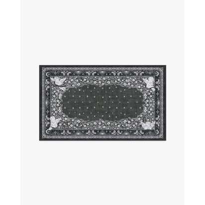 Humberto's Bandana Soft Black Flatwoven Rug by Humberto Leon - 150 x 215 cm - Rug + Cushioned Pad System