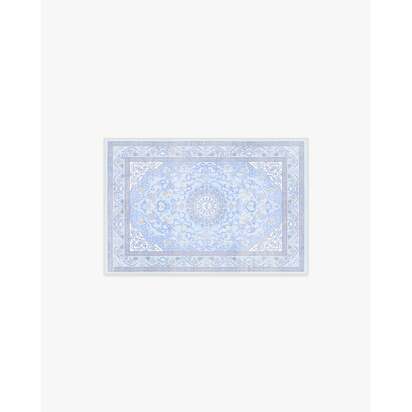 Mazzy Ornamental Blue Flatwoven Rug by Humberto Leon - 60 x 90 cm - Rug + Cushioned Pad System