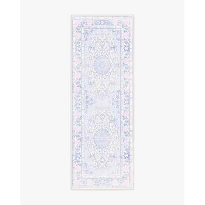 Mazzy Ornamental Multicolour Flatwoven Rug by Humberto Leon - 75 x 215 cm - Rug + Cushioned Pad System