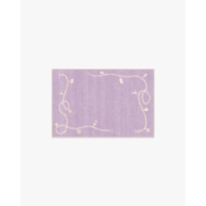 M&E Charms Lilac Flatwoven Rug by Humberto Leon - 60 x 90 cm - Rug + Pad System