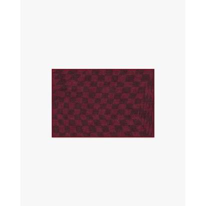 Ricardo Checkerboard Burgundy Flatwoven Rug by Humberto Leon - 60 x 90 cm - Rug + Cushioned Pad System