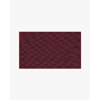 Ricardo Checkerboard Burgundy Flatwoven Rug by Humberto Leon - 60 x 90 cm - Rug + Cushioned Pad System
