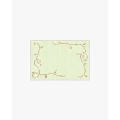 M&E Charms Pale Green Flatwoven Rug by Humberto Leon - 60 x 90 cm - Rug + Pad System