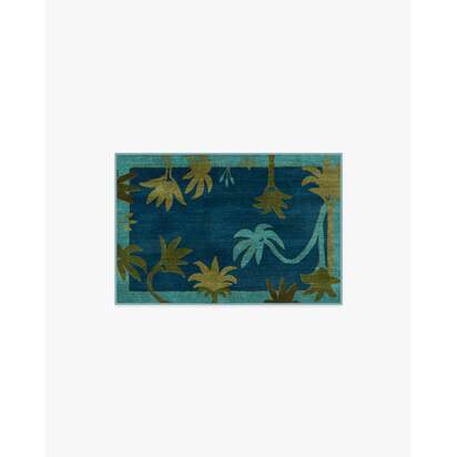 Sabal Blue & Teal Rug by Jungalow - 60 x 90 cm - All-In-One Rug