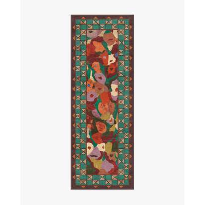 Vera Rust Multicolour Rug by Jungalow - 75 x 215 cm - All-In-One Rug