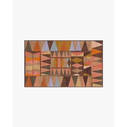 Cadra Warm Brown Flatwoven Rug by Jungalow - 185 x 275 cm - Rug + Pad System
