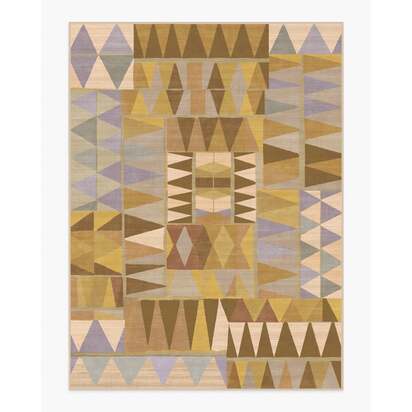 Cadra Ochre Flatwoven Rug by Jungalow - 275 x 365 cm - Rug + Pad System