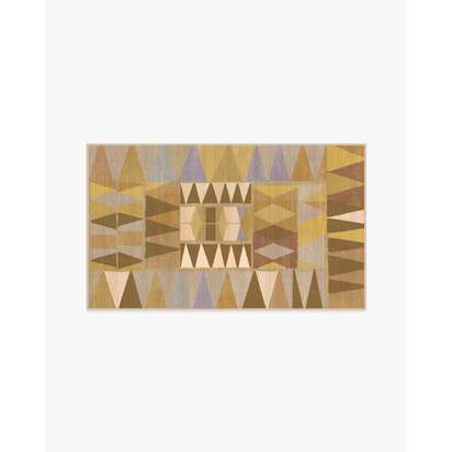 Cadra Ochre Flatwoven Rug by Jungalow - 275 x 365 cm - Rug + Pad System