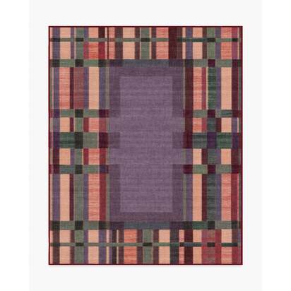 Lad Mauve Flatwoven Rug by Jungalow - 245 x 305 cm - Rug + Cushioned Pad System