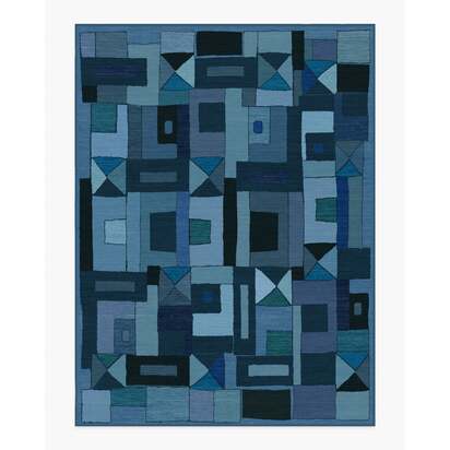 Modra Indigo Flatwoven Rug by Jungalow - 275 x 365 cm - Rug + Pad System
