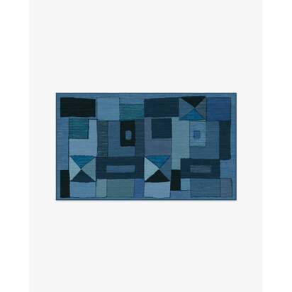 Modra Indigo Flatwoven Rug by Jungalow - 275 x 365 cm - Rug + Pad System