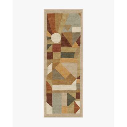 Orilla Natural Flatwoven Rug by Jungalow - 75 x 215 cm - Rug + Cushioned Pad System