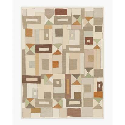Modra Natural & Terra Flatwoven Rug by Jungalow - 275 x 365 cm - Rug + Pad System