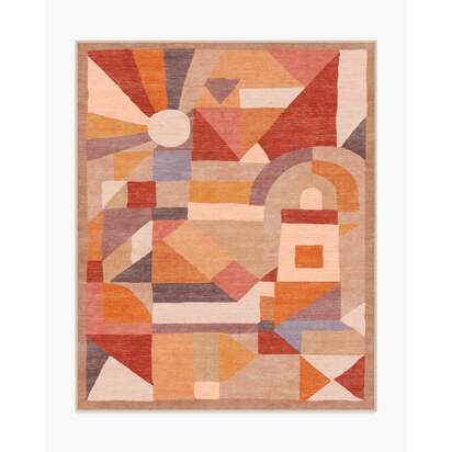 Orilla Sunset Flatwoven Rug by Jungalow - 245 x 305 cm - Rug + Pad System