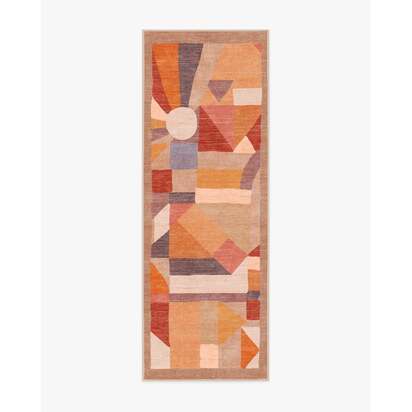 Orilla Sunset Flatwoven Rug by Jungalow - 75 x 215 cm - Rug + Cushioned Pad System