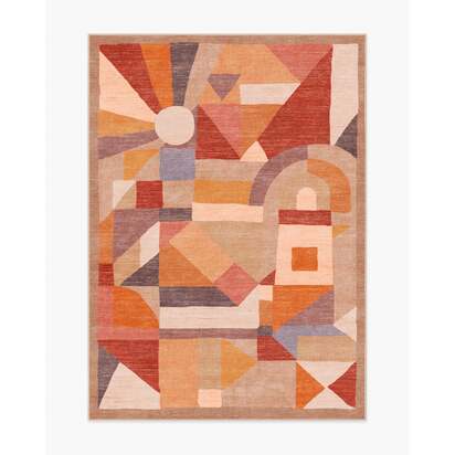 Orilla Sunset Flatwoven Rug by Jungalow - 150 x 215 cm - Rug + Cushioned Pad System