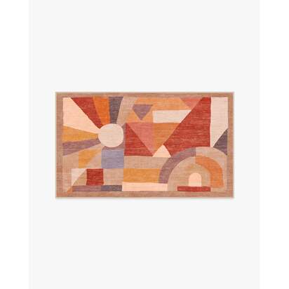 Orilla Sunset Flatwoven Rug by Jungalow - 150 x 215 cm - Rug + Cushioned Pad System