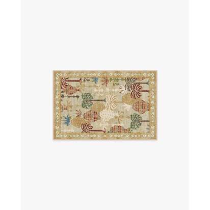 Palmistry Natural Flatwoven Rug by Jungalow - 60 x 90 cm - Rug + Pad System