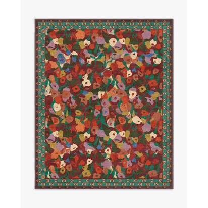 Vera Rust Multicolour Flatwoven Rug by Jungalow - 245 x 305 cm - Rug + Cushioned Pad System