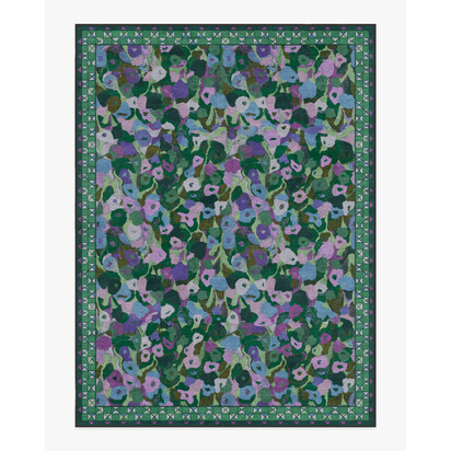 Vera Green & Plum Flatwoven Rug by Jungalow - 275 x 365 cm - Rug + Cushioned Pad System