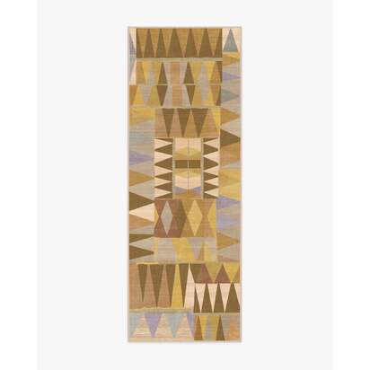 Cadra Ochre Rug by Jungalow - 75 x 215 cm - All-In-One Rug
