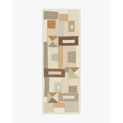 Modra Natural & Terra Rug by Jungalow - 75 x 215 cm - All-In-One Rug
