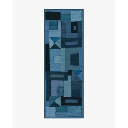Modra Indigo Rug by Jungalow - 75 x 215 cm - All-In-One Rug