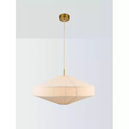 John Lewis Rune Pendant Ceiling Light, Sandstone Sandstone | H140 x W65 x D65cm