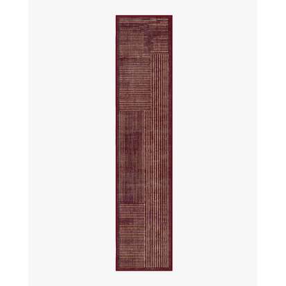 Linear Oasis Rust Red Rug - 75 x 365 cm - All-In-One Rug