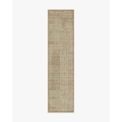 Linear Oasis Warm Taupe Rug - 75 x 305 cm - All-In-One Rug