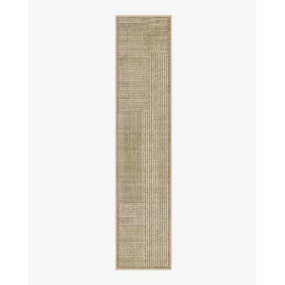 Linear Oasis Warm Taupe Rug - 75 x 365 cm - All-In-One Rug