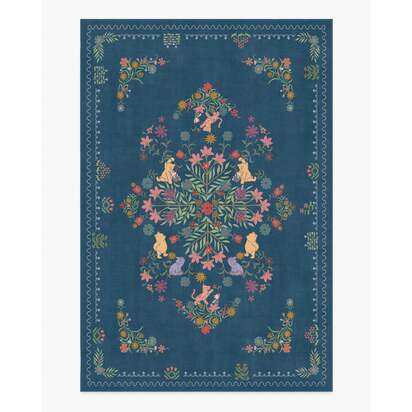 Friendship Garden Blue Multicolour Rug - 200 x 290 cm - All-In-One Rug