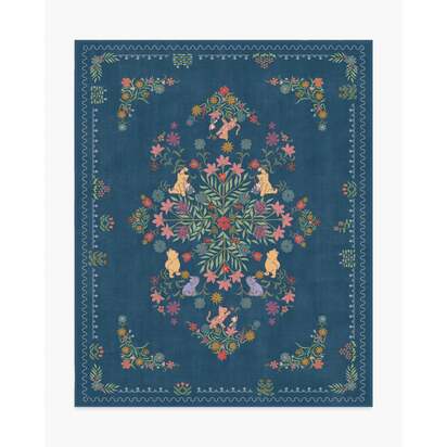 Friendship Garden Blue Multicolour Rug - 200 x 290 cm - All-In-One Rug