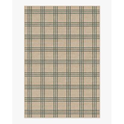 Pierre Olive & Natural Flatwoven Rug - 200 x 290 cm - Rug + Cushioned Pad System