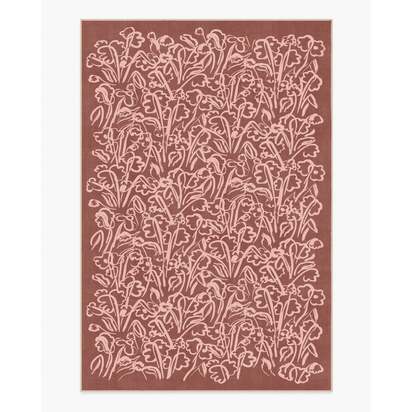 Ensikukat Rust Flatwoven Rug by Marimekko - 200 x 290 cm - Rug + Pad System