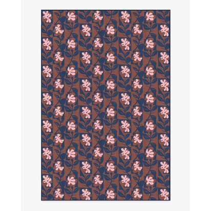 Naatit Rust Flatwoven Rug by Marimekko - 200 x 290 cm - Rug + Pad System