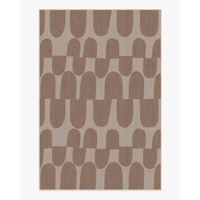 Ratsu Tan Flatwoven Rug by Marimekko - 200 x 290 cm - Rug + Pad System