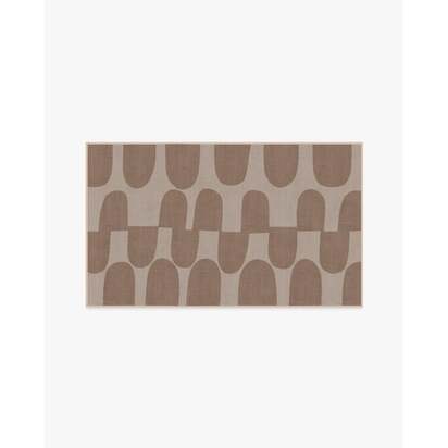 Ratsu Tan Flatwoven Rug by Marimekko - 200 x 290 cm - Rug + Pad System
