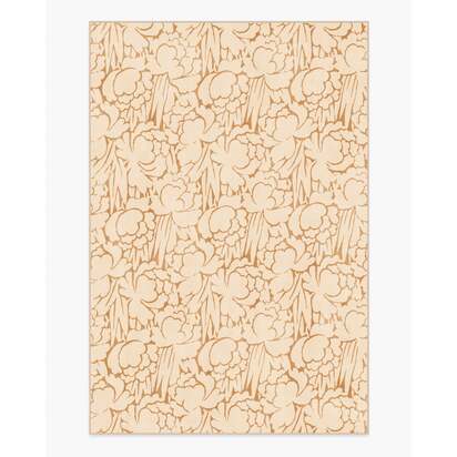 Corrine Cream & Ochre Flatwoven Rug - 200 x 290 cm - Rug + Cushioned Pad System