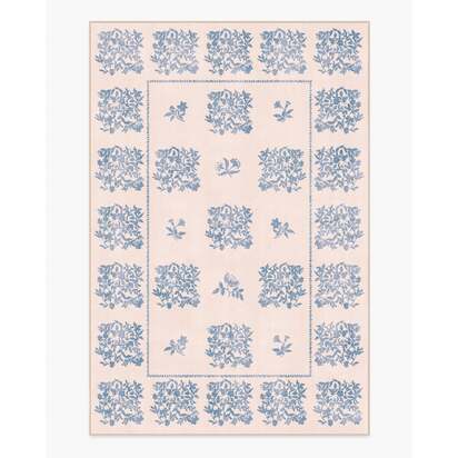 Iona Cream & Blue Rug - 200 x 290 cm - All-In-One Rug