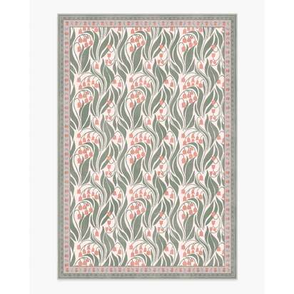 Lila Cream & Coral Rug - 200 x 290 cm - All-In-One Rug