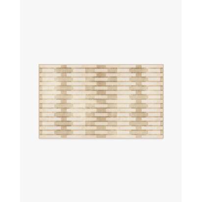 Hollis Tan Flatwoven Rug - 200 x 290 cm - Rug + Cushioned Pad System