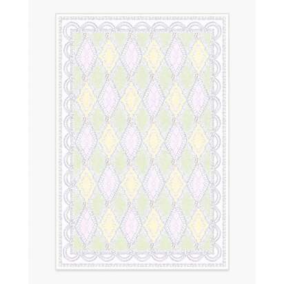 Happy Birthday Popo Pistachio & Lemon Flatwoven Rug by Humberto Leon - 200 x 290 cm - Rug + Pad System