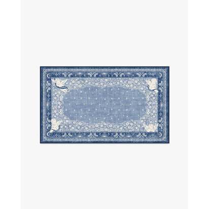 Humberto's Bandana Blue Flatwoven Rug by Humberto Leon - 200 x 290 cm - Rug + Cushioned Pad System