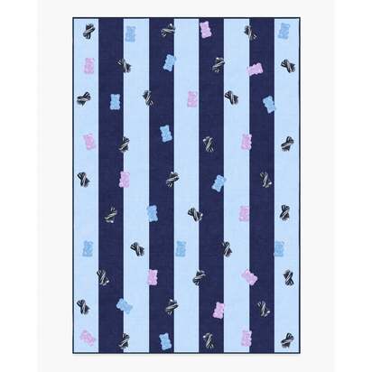 Todd Stripe Gummy Blue & Navy Rug by Humberto Leon - 200 x 290 cm - All-In-One Rug