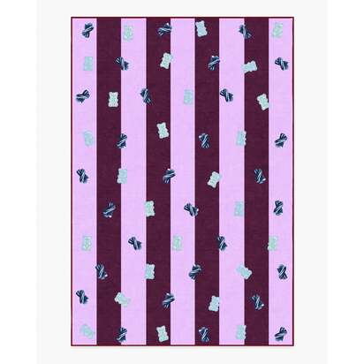 Todd Stripe Gummy Pink & Burgundy Rug by Humberto Leon - 200 x 290 cm - All-In-One Rug
